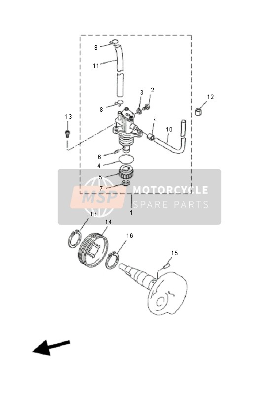 Yamaha CW50L BWS 2010 Oil Pump for a 2010 Yamaha CW50L BWS